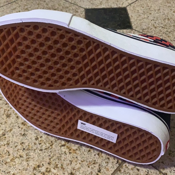 VANS | Checkerboard Sk8-Hi Pro Navy/Orange Shoes - Picture 6 of 7